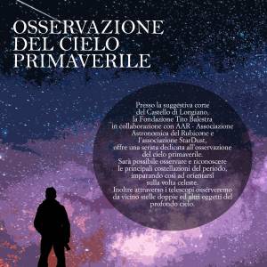Locandina Osservazione del cielo primaverile 2025 immagine dell'evento: La Notte Europea dei Musei alla Fondazione Tito Balestra